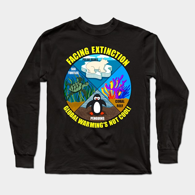 Facing Extinction:  Global Warming’s Not Not Cool Long Sleeve T-Shirt by Gsallicat